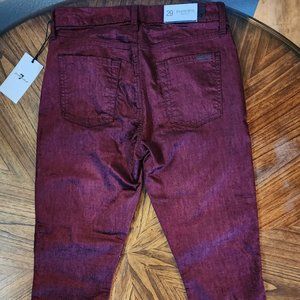 7 For All Mankind Womens Skinny Velvet Jeans In Cabernet size 29 *NEW*